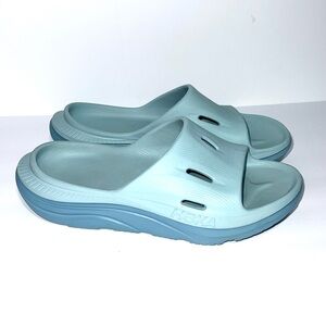 Hoka Men's Size 9, Women’s 11 Ora Recovery Comfort Slide Sandal Shoes Cloud Blue